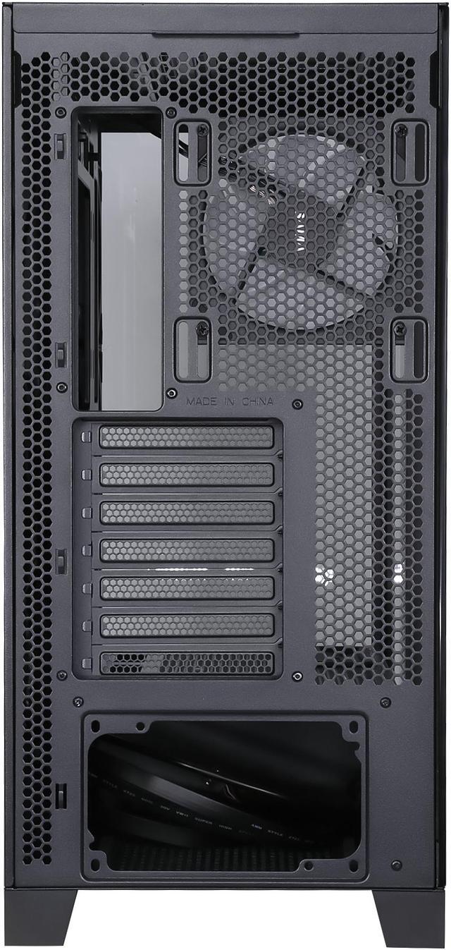 Alt view image 7 of 8 - Sama Neview 2351 Black Dual USB3.0 and Type C Tempered Glass ATX Mid Tower Gaming Computer Case w/ 4 x 120mm ARGB Fans (3 x MB Side, 1 x Rear) Pre-Installed
