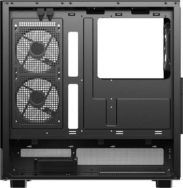 Alt view image 10 of 10 - Sama Neview 4361 Black Dual USB3.0 and Type C Tempered Glass ATX Mid Tower Gaming Computer Case w/ 3 x 120mm ARGB Fans (2 x MB Side, 1 x Rear) Pre-Installed
