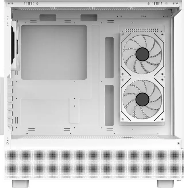 Alt view image 9 of 10 - Sama Neview 4361 White Dual USB3.0 and Type C Tempered Glass ATX Mid Tower Gaming Computer Case w/ 3 x 120mm ARGB Fans (2 x MB Side, 1 x Rear) Pre-Installed