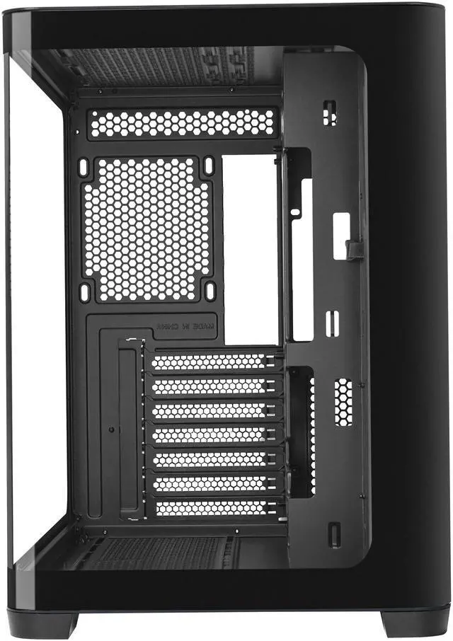 Alt view image 5 of 6 - SAMA Mid-Tower PC Case, Curved Tempered Glass, USB Type-C, ATX/MATX/ITX Back-Connect Support, 360mm Liquid Cooler Compatible - V60E Black Computer Case
