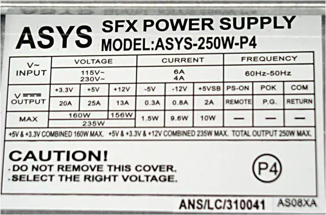 Alt view image 5 of 7 - ASYS 001MJA Black Steel / Plastic Micro ATX Desktop Computer Case 250W Power Supply