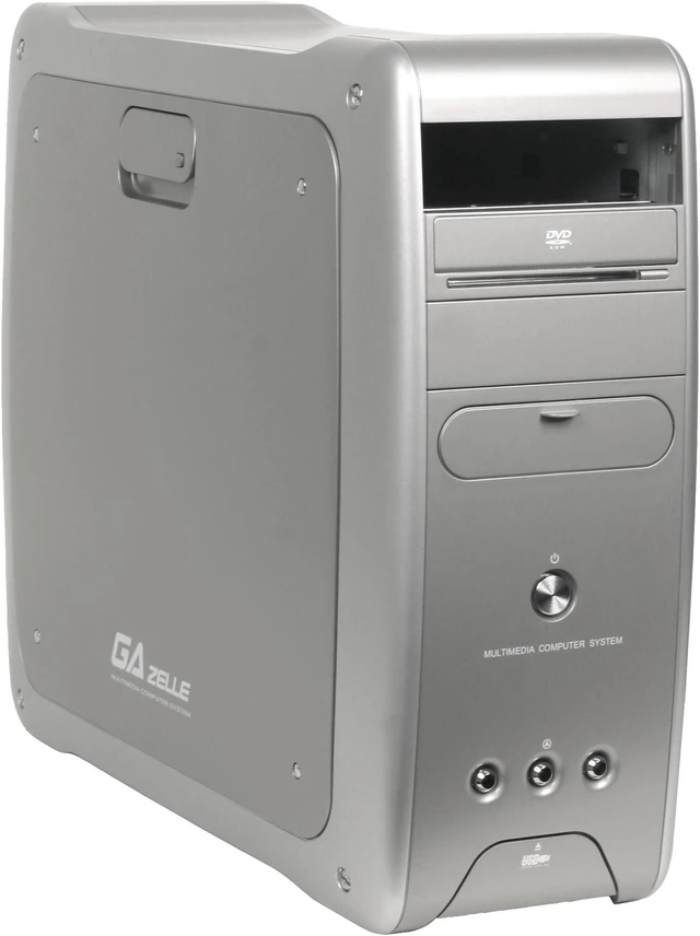 Main image of JUST PC Gazelle JPC899TI Titanium/Silver Steel / Plastic ATX Mid Tower Computer Case 450W Power Supply