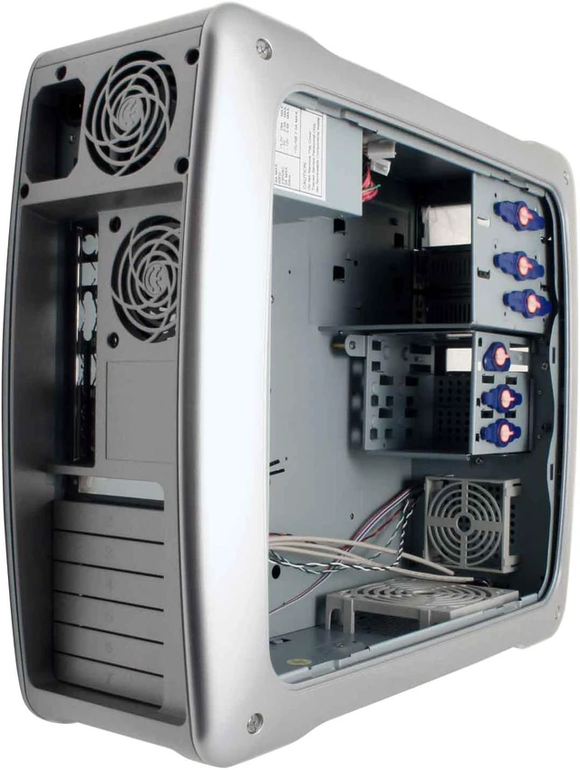 Alt view image 8 of 12 - JUST PC Gazelle JPC899TI Titanium/Silver Steel / Plastic ATX Mid Tower Computer Case 450W Power Supply