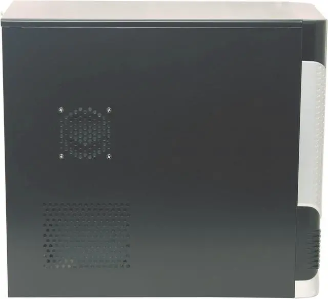 Alt view image 5 of 13 - JUST PC JPC808ATXBLK Silver/DarkGray Steel ATX Mid Tower Computer Case 450W Power Supply
