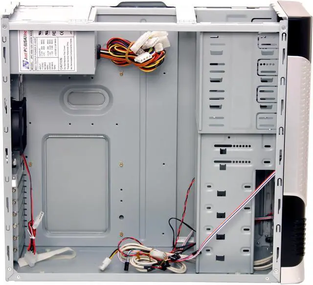 Alt view image 8 of 13 - JUST PC JPC808ATXBLK Silver/DarkGray Steel ATX Mid Tower Computer Case 450W Power Supply