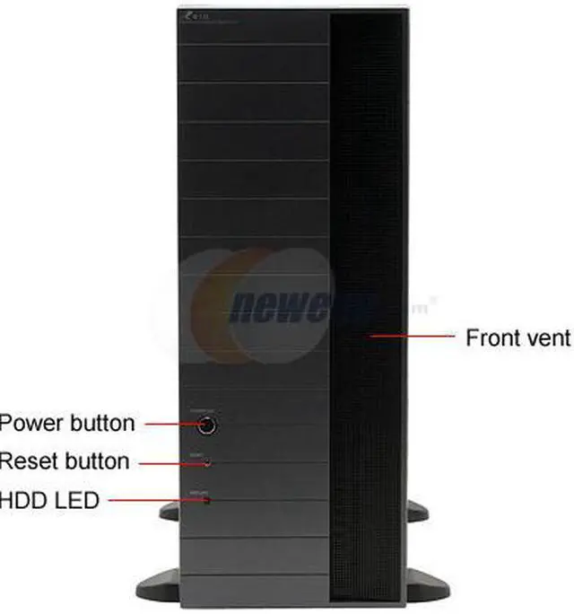 Alt view image 3 of 12 - JUST PC R910 Black Steel Server Computer Case