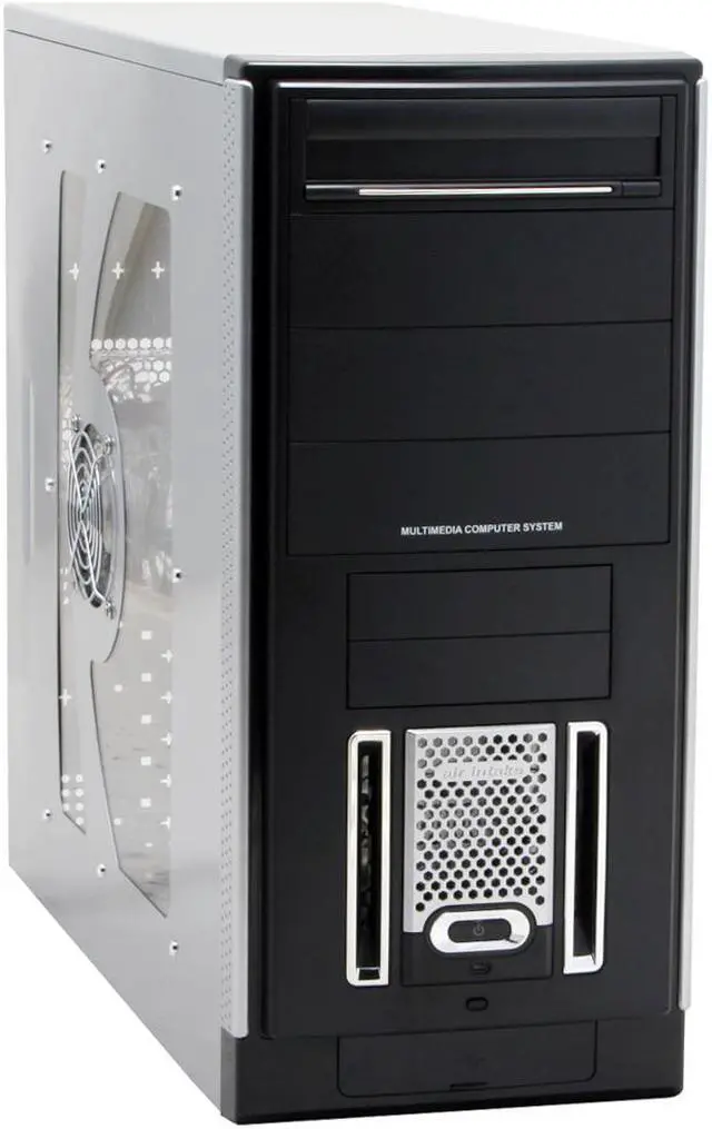 JUST PC 707ATXBK Black / Silver Computer Case - Newegg.com
