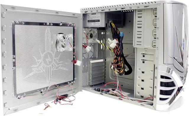 Alt view image 6 of 14 - ePOWER Warrior EPC-523SC-450 Silver SECC steel ATX Mid Tower Computer Case PSII450W PCI express ready Power Supply