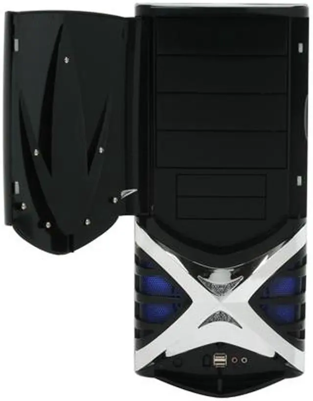 Alt view image 4 of 12 - ePOWER EP-523BC-750 Black / Silver Steel ATX Mid Tower Computer Case 750W Power Supply