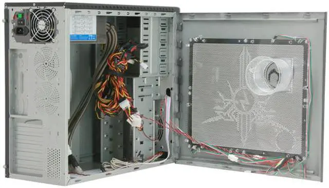 Alt view image 6 of 12 - ePOWER EP-523BC-750 Black / Silver Steel ATX Mid Tower Computer Case 750W Power Supply