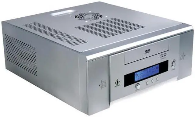 Alt view image 2 of 11 - nMEDIAPC HTPC 100 SA Silver Steel MicroATX Media Center Computer Case 300W Power Supply - Version 2.0