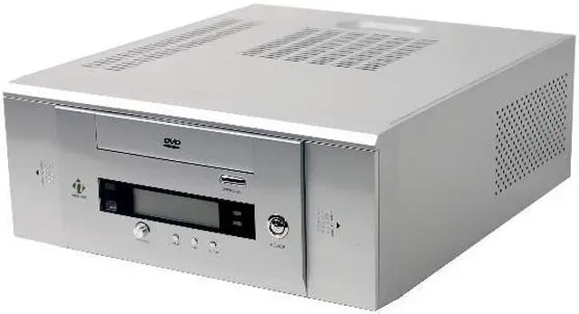 Alt view image 3 of 11 - nMEDIAPC HTPC 100 SA Silver Steel MicroATX Media Center Computer Case 300W Power Supply - Version 2.0