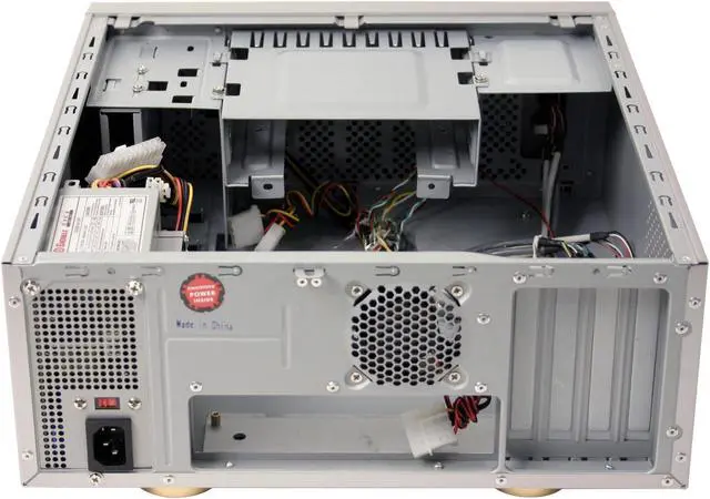 Alt view image 7 of 11 - nMEDIAPC HTPC 100 SA Silver Steel MicroATX Media Center Computer Case 300W Power Supply - Version 2.0