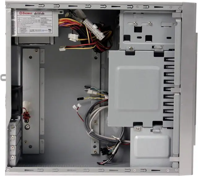 Alt view image 9 of 11 - nMEDIAPC HTPC 100 SA Silver Steel MicroATX Media Center Computer Case 300W Power Supply - Version 2.0