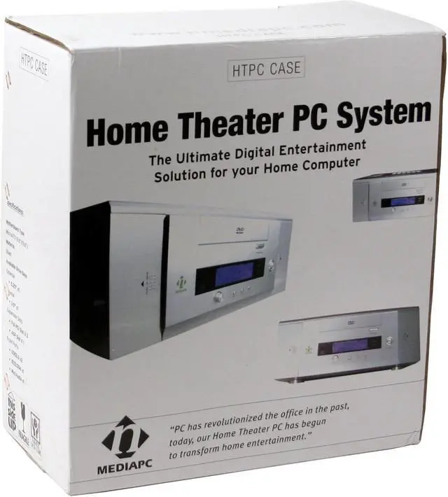 Alt view image 11 of 11 - nMEDIAPC HTPC 100 SA Silver Steel MicroATX Media Center Computer Case 300W Power Supply - Version 2.0