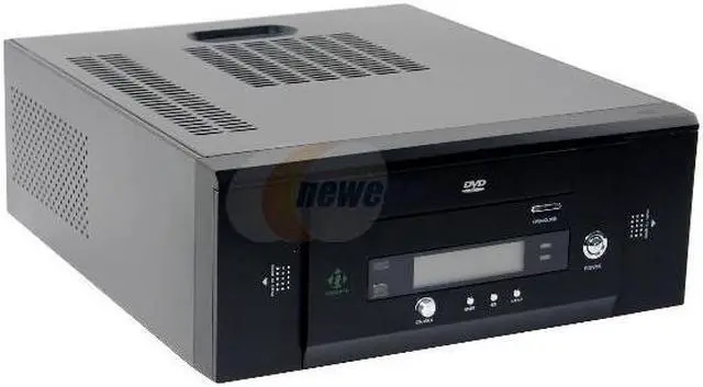 Alt view image 2 of 11 - nMEDIAPC Black Steel HTPC 100 B Micro ATX Media Center / HTPC Case