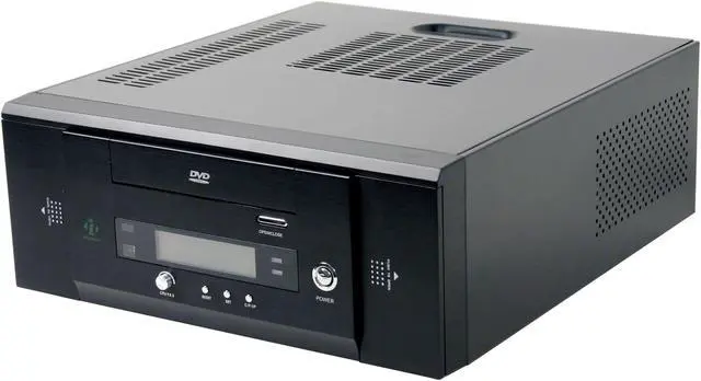 Alt view image 3 of 11 - nMEDIAPC Black Steel HTPC 100 B Micro ATX Media Center / HTPC Case