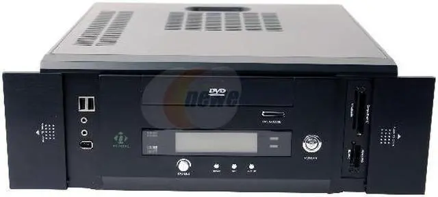 Alt view image 4 of 11 - nMEDIAPC Black Steel HTPC 100 B Micro ATX Media Center / HTPC Case