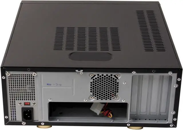 Alt view image 5 of 11 - nMEDIAPC Black Steel HTPC 100 B Micro ATX Media Center / HTPC Case