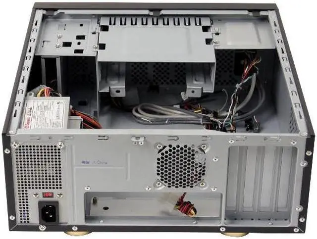 Alt view image 6 of 11 - nMEDIAPC Black Steel HTPC 100 B Micro ATX Media Center / HTPC Case