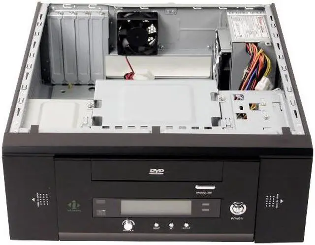 Alt view image 7 of 11 - nMEDIAPC Black Steel HTPC 100 B Micro ATX Media Center / HTPC Case