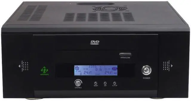 Alt view image 2 of 11 - nMEDIAPC Black Steel HTPC 100BA Micro ATX Media Center / HTPC Case