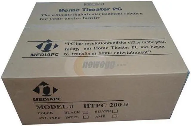 Alt view image 11 of 11 - nMEDIAPC Black Aluminum / Steel HTPC 200BA Micro ATX Media Center / HTPC Case