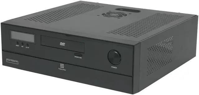 Alt view image 2 of 11 - nMEDIAPC Black Aluminum / Steel HTPC 200BA Micro ATX Media Center / HTPC Case