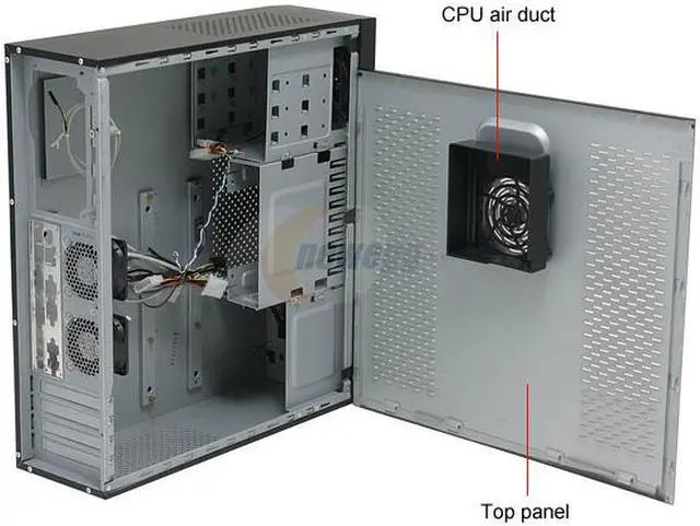 Alt view image 8 of 11 - nMEDIAPC Black Aluminum / Steel HTPC 200BA Micro ATX Media Center / HTPC Case