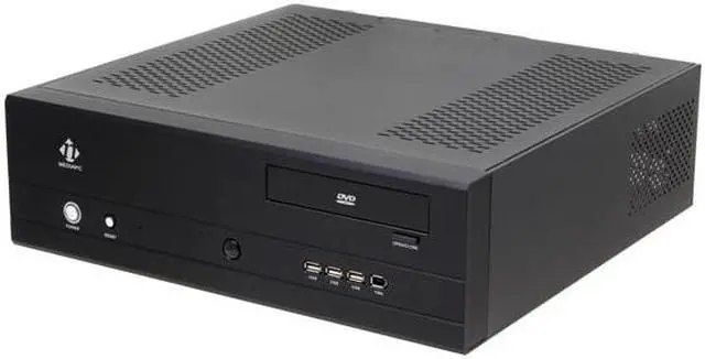 Alt view image 2 of 10 - nMEDIAPC Black Aluminum / Steel HTPC 400BA ATX Media Center / HTPC Case
