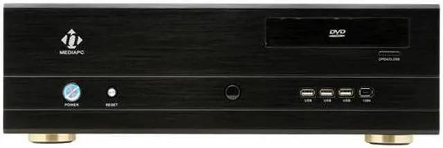 Alt view image 3 of 10 - nMEDIAPC Black Aluminum / Steel HTPC 400BA ATX Media Center / HTPC Case