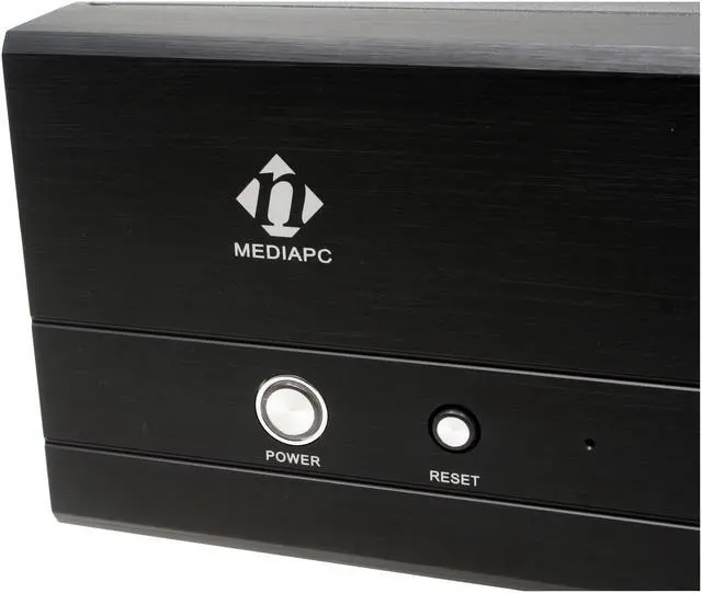 Alt view image 5 of 10 - nMEDIAPC Black Aluminum / Steel HTPC 400BA ATX Media Center / HTPC Case