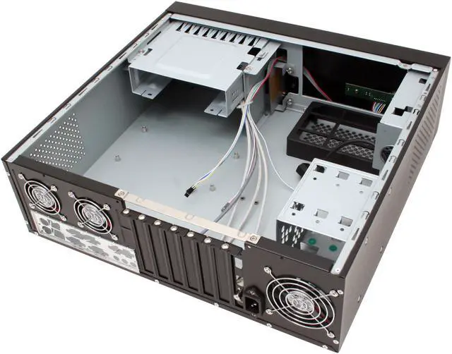 Alt view image 7 of 10 - nMEDIAPC Black Aluminum / Steel HTPC 400BA ATX Media Center / HTPC Case