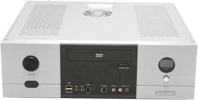 Alt view image 3 of 10 - nMEDIAPC Silver Aluminum / Steel HTPC 280SA Micro ATX Media Center / HTPC Case