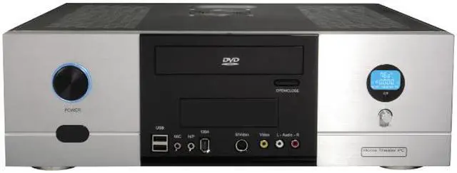 Main image of nMEDIAPC Silver Aluminum / Steel HTPC 280SA Micro ATX Media Center / HTPC Case