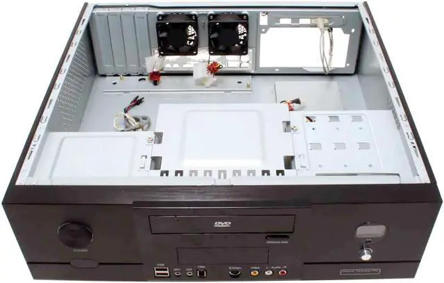 Alt view image 6 of 8 - nMEDIAPC HTPC 280BA Black Aluminum / Steel Micro ATX Desktop Computer Case