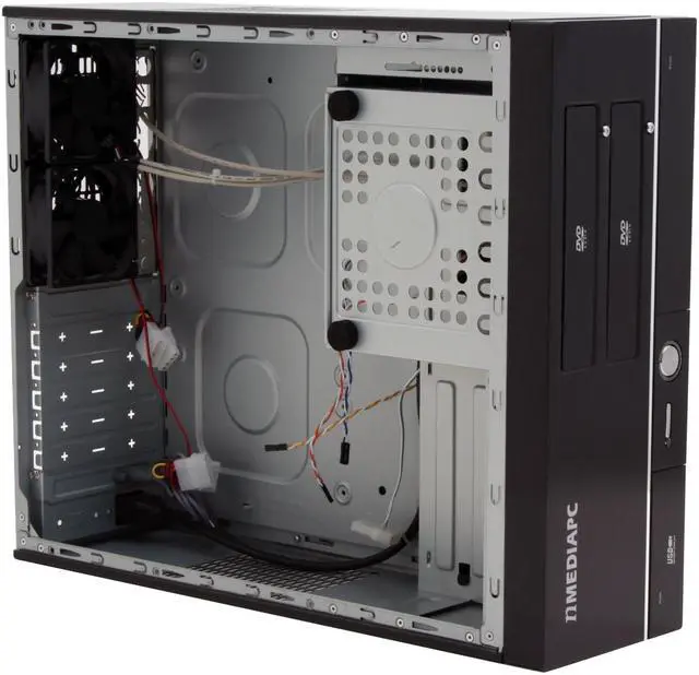 Alt view image 10 of 13 - nMEDIAPC Black Aluminum / Steel HTPC 700BA ATX Media Center / HTPC Case