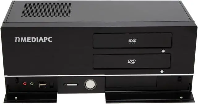 Alt view image 7 of 13 - nMEDIAPC Black Aluminum / Steel HTPC 700BA ATX Media Center / HTPC Case