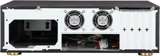 Alt view image 4 of 7 - nMEDIAPC Black Aluminum panel & Steel HTPC 1000B Micro ATX Media Center / HTPC Case