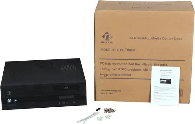 Alt view image 7 of 7 - nMEDIAPC Black Aluminum panel & Steel HTPC 1000B Micro ATX Media Center / HTPC Case