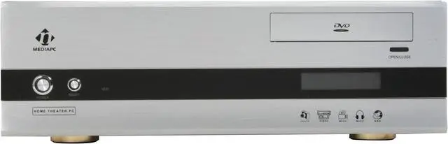 Alt view image 2 of 15 - nMEDIAPC Silver Aluminum panel & Steel HTPC 1000S Micro ATX Media Center / HTPC Case