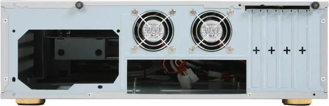 Alt view image 8 of 15 - nMEDIAPC Silver Aluminum panel & Steel HTPC 1000S Micro ATX Media Center / HTPC Case