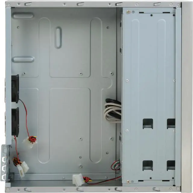 Alt view image 10 of 15 - nMEDIAPC Silver Aluminum panel & Steel HTPC 1000S Micro ATX Media Center / HTPC Case