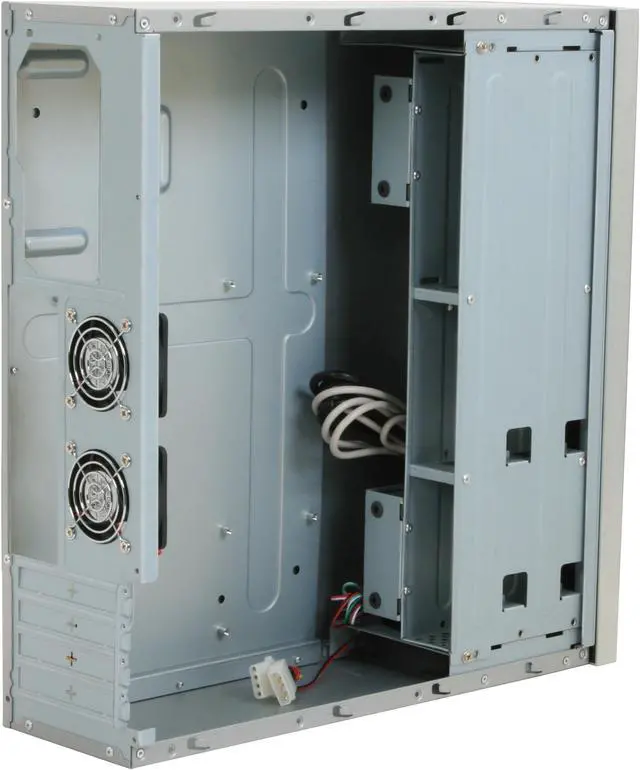 Alt view image 11 of 15 - nMEDIAPC Silver Aluminum panel & Steel HTPC 1000S Micro ATX Media Center / HTPC Case