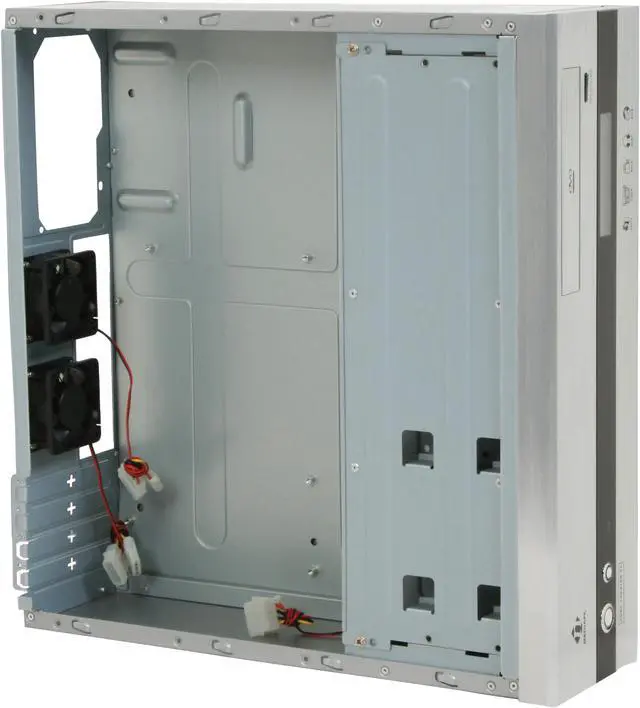 Alt view image 12 of 15 - nMEDIAPC Silver Aluminum panel & Steel HTPC 1000S Micro ATX Media Center / HTPC Case