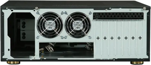 Alt view image 4 of 7 - nMEDIAPC Black Aluminum / Steel HTPC 2000B ATX Media Center / HTPC Case