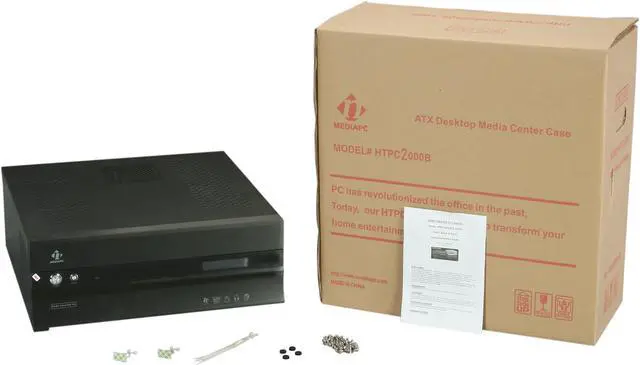 Alt view image 7 of 7 - nMEDIAPC Black Aluminum / Steel HTPC 2000B ATX Media Center / HTPC Case