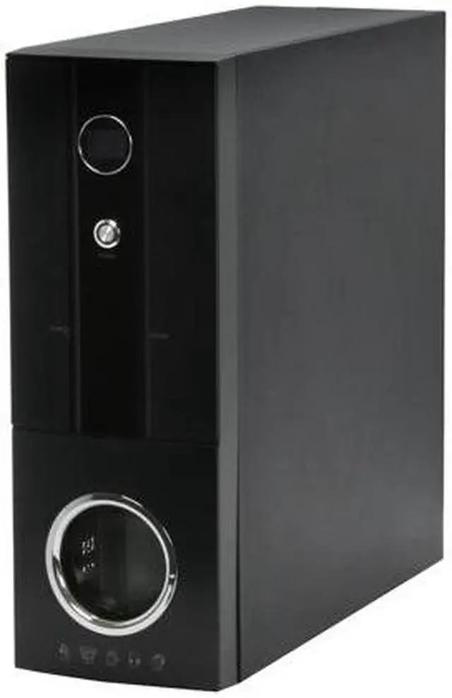 Alt view image 2 of 14 - nMEDIAPC Black Aluminum / Steel HTPC 3000B ATX Media Center / HTPC Case