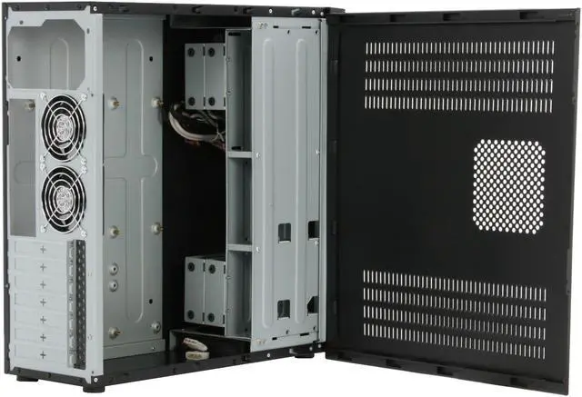 Alt view image 6 of 14 - nMEDIAPC Black Aluminum / Steel HTPC 3000B ATX Media Center / HTPC Case
