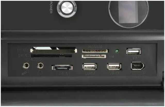 Alt view image 4 of 14 - nMEDIAPC Black Aluminum / Steel HTPC 3000B ATX Media Center / HTPC Case